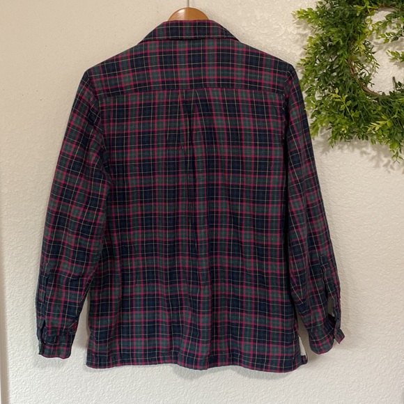 L.L.Bean Plaid Sherpa Lined Button Down Shacket/Shirt Jacket - Picture 3 of 8